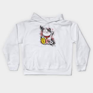 Sumi-e Neko Kids Hoodie